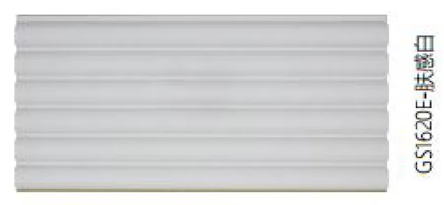 Panel de Pared WPC Ondulado Blanco Tacto Suave 16x1.4 cm