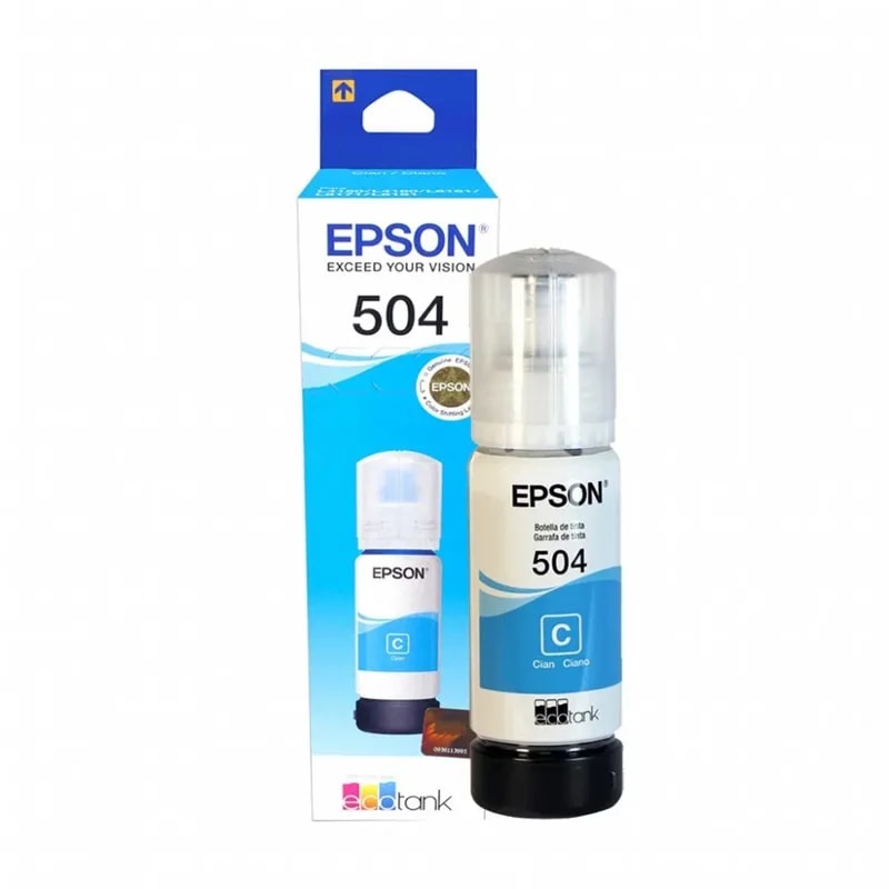 Tinta Epson 504 70ML Cyan Impr L4260 L4150 L4160 L6161 L6171 L6191