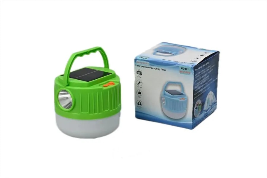 Linterna Solar LED Recargable para Camping con Asa