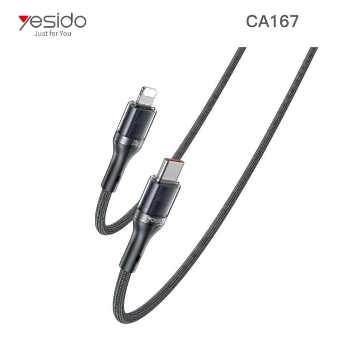 Cable Yesido CA167 USB-C a Lightning 27W 1.2 m
