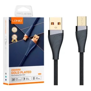Cable LDNIO LS691 1M 30W USB a Micro USB Azul/Gris
