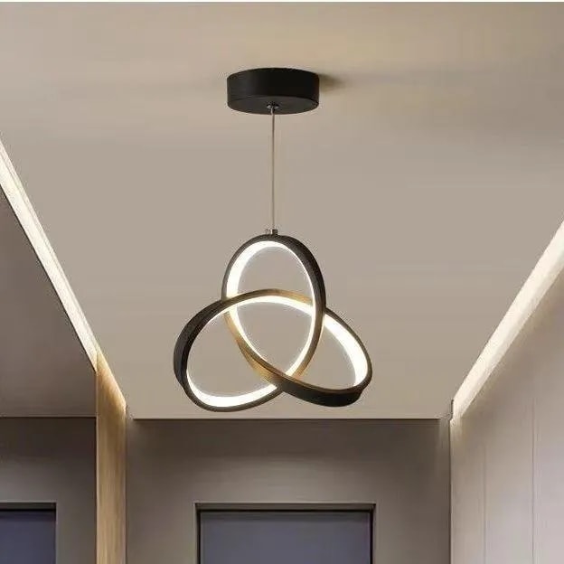 Lámpara Colgante LED Moderna de Anillos Entrelazados