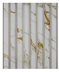 Panel Ranurado de Pared Mármol Blanco con Vetas Doradas 24.3x290 cm