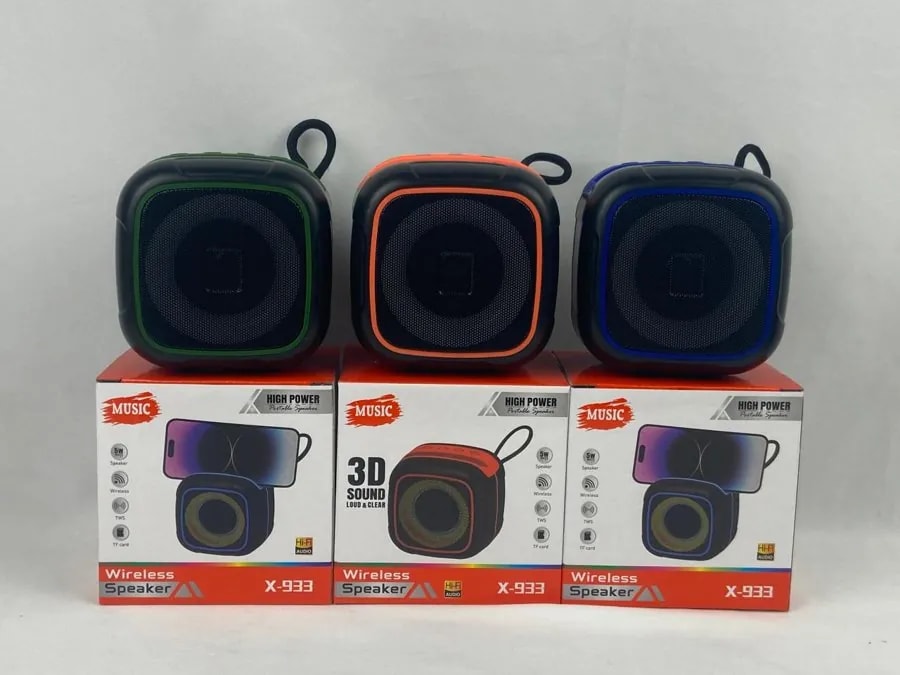 Parlante Bluetooth Cuadrado 3D con Luces LED