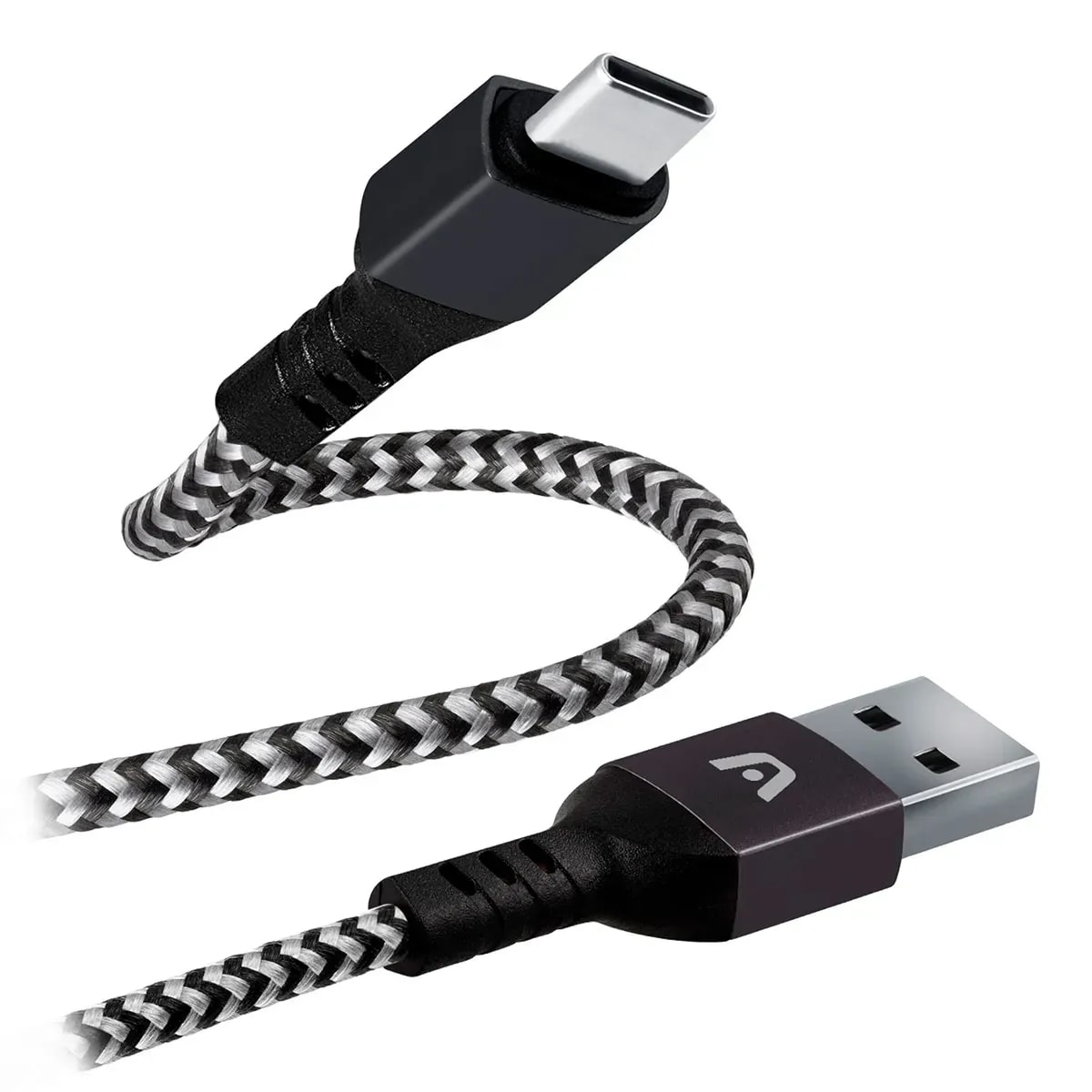 Cable Argom Tipo C A USB 2.0 Trenzado De Nailon Negro