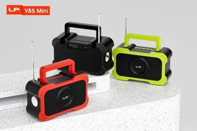 Parlante Bluetooth LP Mini Estilo Radio Retro con Antena
