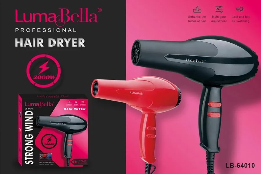 Secador de Cabello Profesional Luma Bella 2000W