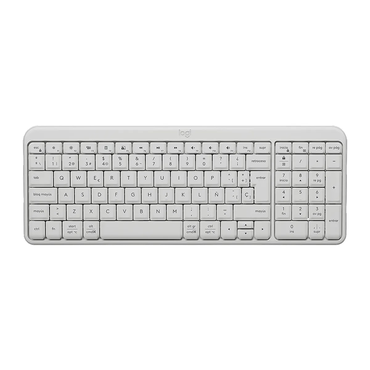 Teclado Logitech K250 Compact Bluetooth Wireless White