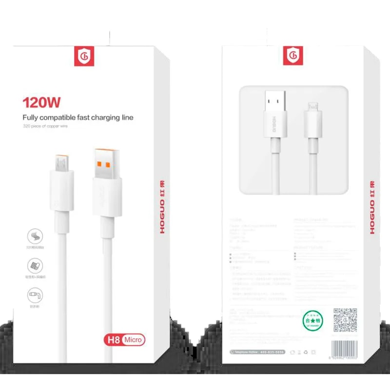 Cable Hoguo H8 USB a Micro USB carga rápida 1 m