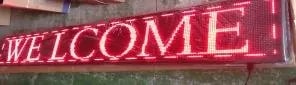 Letrero LED Programable P10 Rojo 295x40 cm