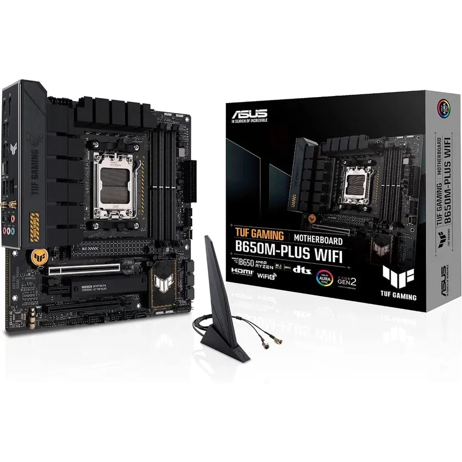 Mainboard ASUS B650EM Plus WIFI AM5 DDR5 8000MTS 3SLOTS Dport HDMI Micro ATX