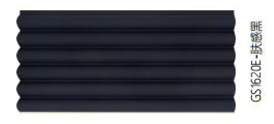 Panel de Pared WPC Ondulado Negro Tacto Suave 16x1.4 cm