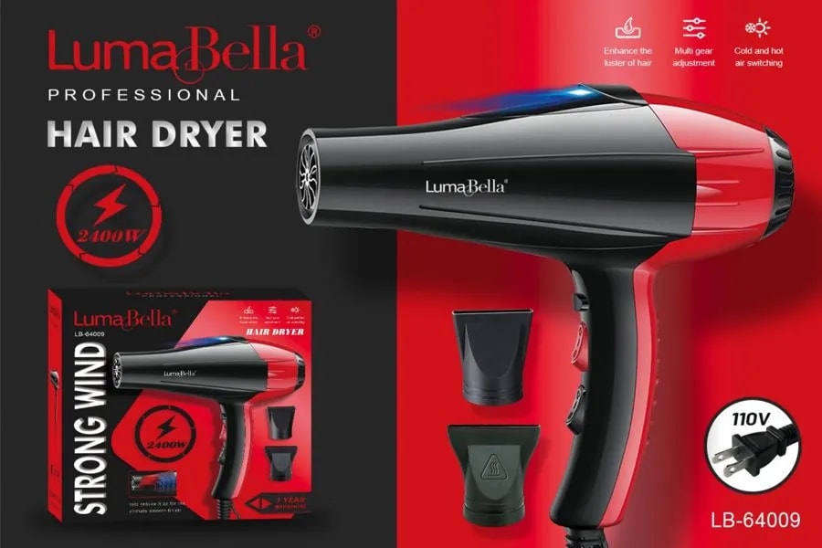 Secador de Cabello Profesional Luma Bella 2400W