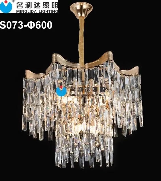 Lámpara Colgante de Cristal en Cascada Dorada 50 cm