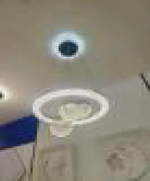 Lámpara de Techo LED Moderna Anillo con Centro de Cristal