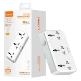 Regleta Cortapicos LDNIO SC3317 30W 2P 1USB+1PD+3TOMAS