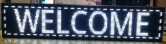 Letrero LED Programable P10 Blanco 105x40 cm