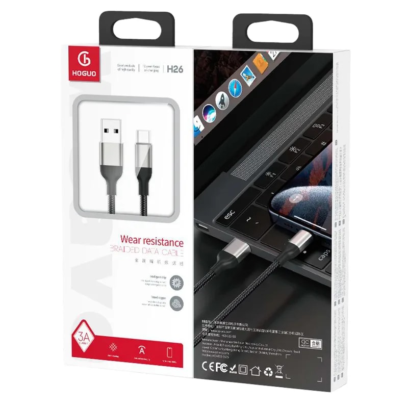 Cable Hoguo H26 USB a Micro USB tejido 1 m