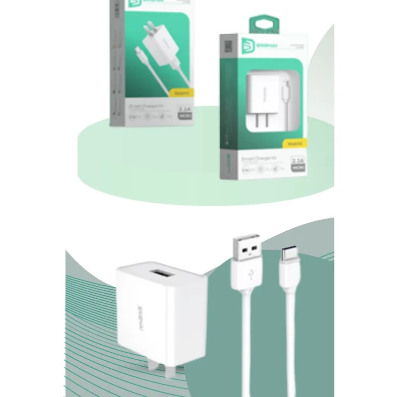Cargador Sikenai KX-3M 2.1A con cable Micro USB 1 m