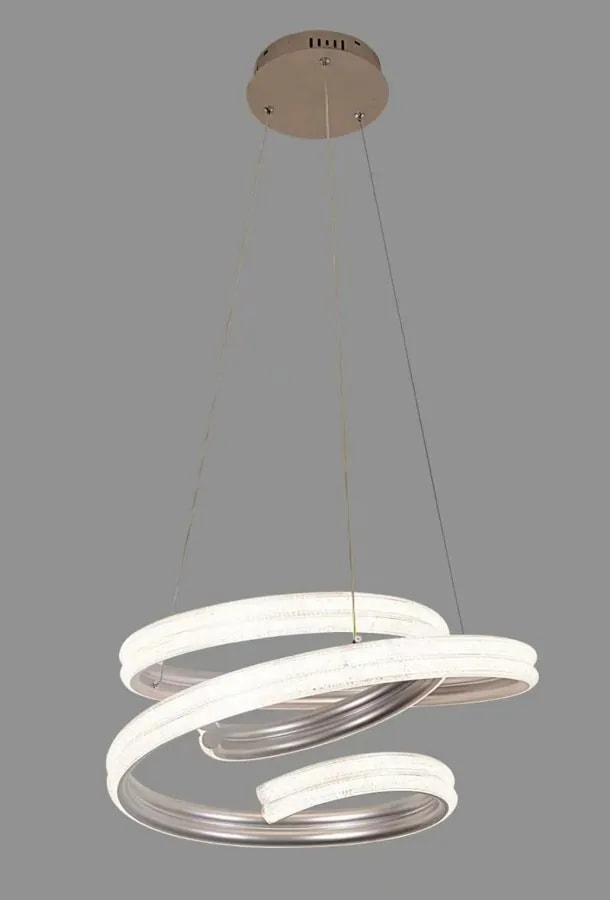 Lámpara Colgante LED Espiral Ondulada Dorado Francés 50 cm