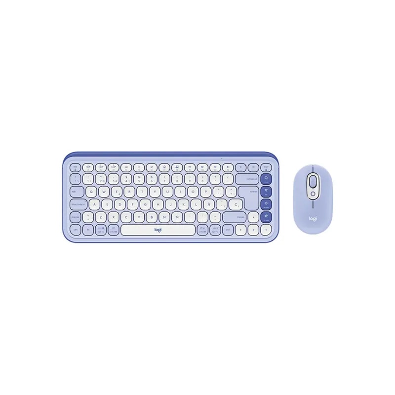 Combo Logitech Teclado Y Mouse POP Icon / Wireless / Easy-switch / Hasta 3 Dispositivos / Lilac
