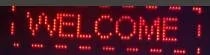 Letrero LED Programable P10 Rojo 130x20 cm