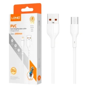 Cable LDNIO LS842 2M 25W USB a Micro USB - Blanco