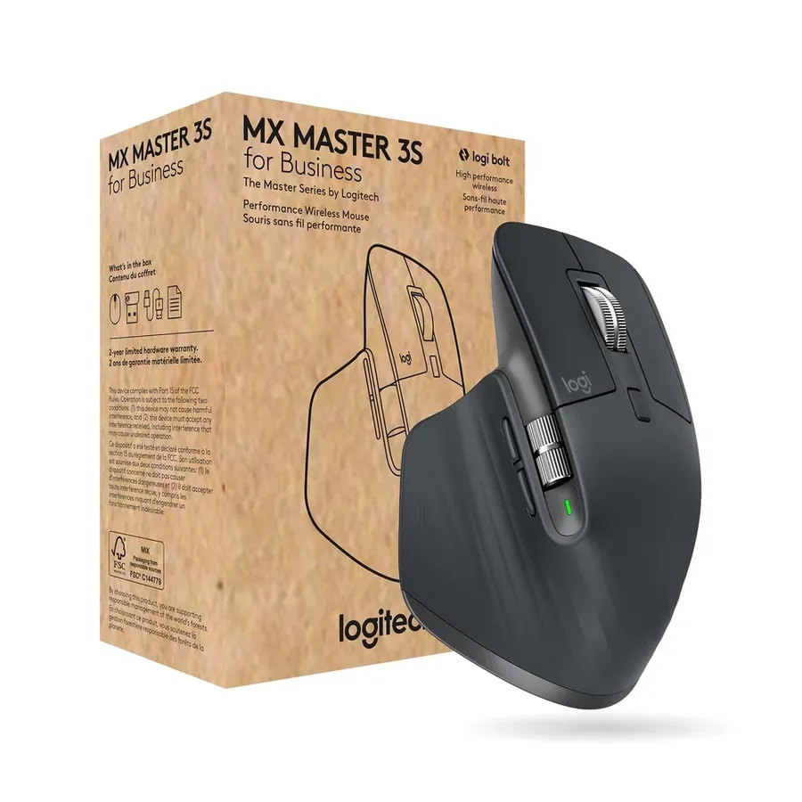Mouse Logitech MX Master 3S / Bluetooth / 7 Botones / Smartshift / 1000 DPI / Graphite