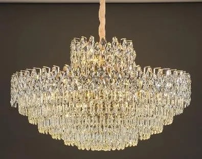 Lámpara Colgante de Cristal 60 cm Multinivel de Lujo