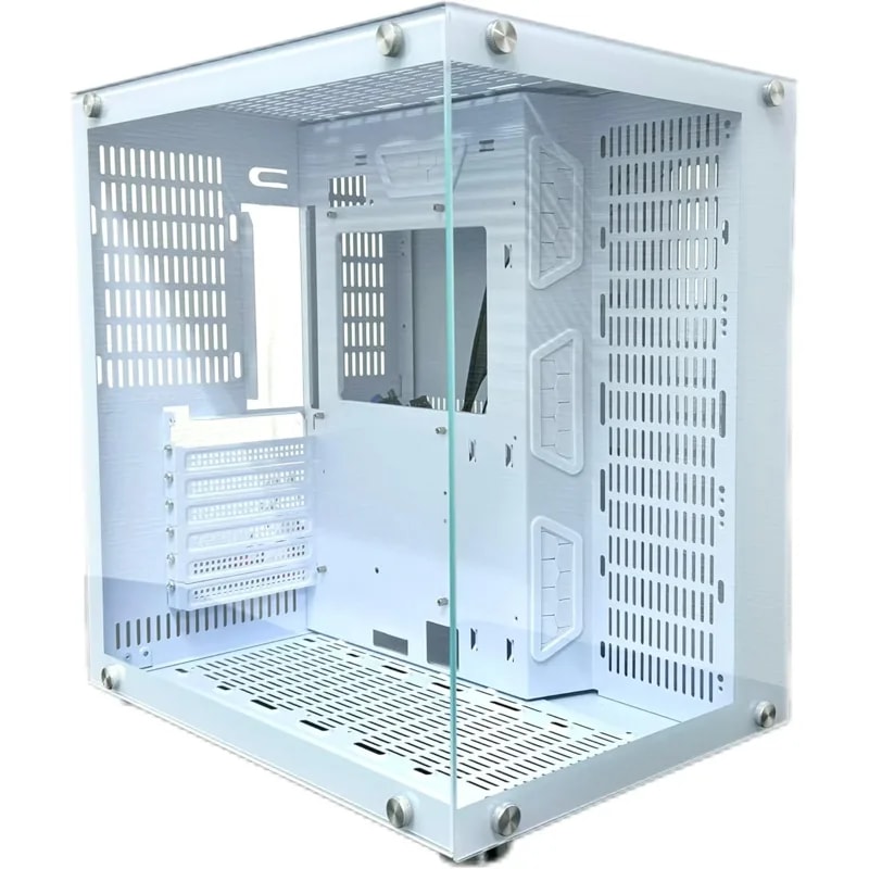 Case Gamer CA-020 WH ATX USB 3.0/2.0 Front. Y Lat. Vidrio Temp. Vista 270° Ventiladores Opcionales