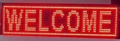 Letrero LED Programable P10 Rojo 68x20 cm
