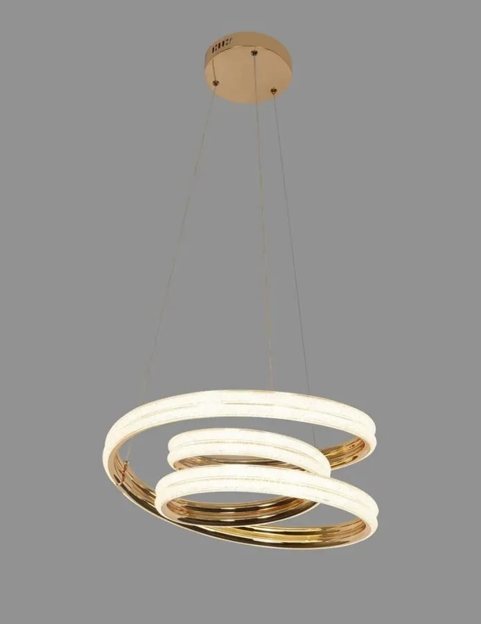 Lámpara Colgante LED Espiral Doble Dorado Francés 50 cm