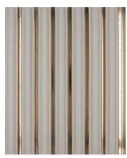 Panel Ranurado de Pared Blanco Crema con Líneas Doradas 24x290 cm