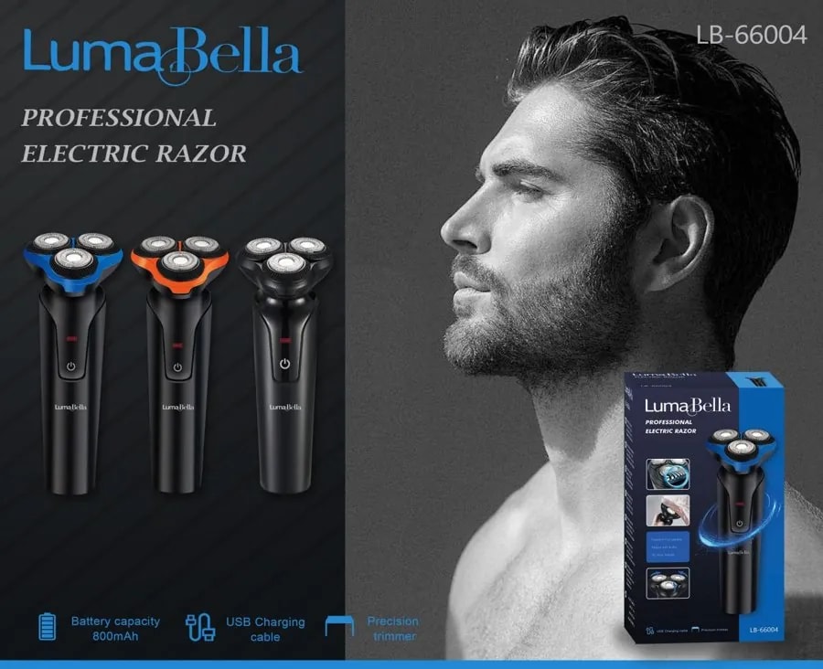Afeitadora Eléctrica Rotativa Recargable Luma Bella