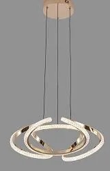 Lámpara Colgante LED Pétalos Curvos Dorado Francés 40 cm