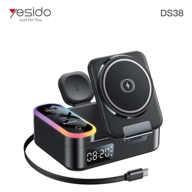Cargador inalámbrico 8 en 1 65W Yesido DS38