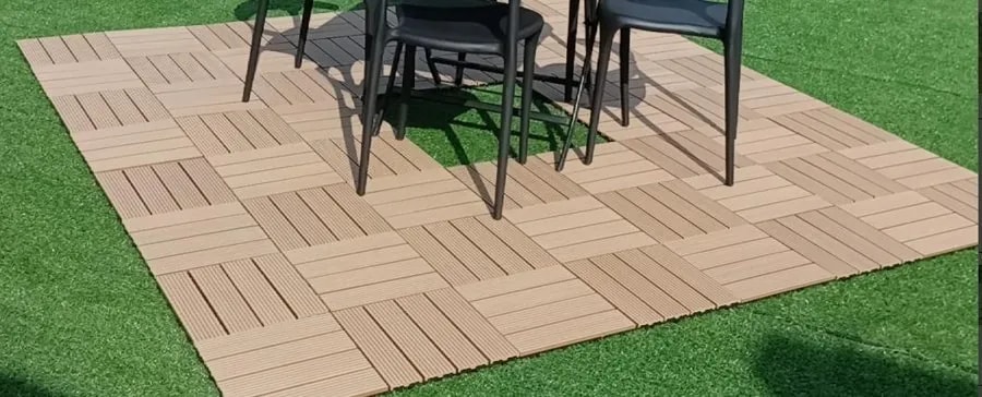 Baldosa Deck Modular para Exterior Color Albaricoque
