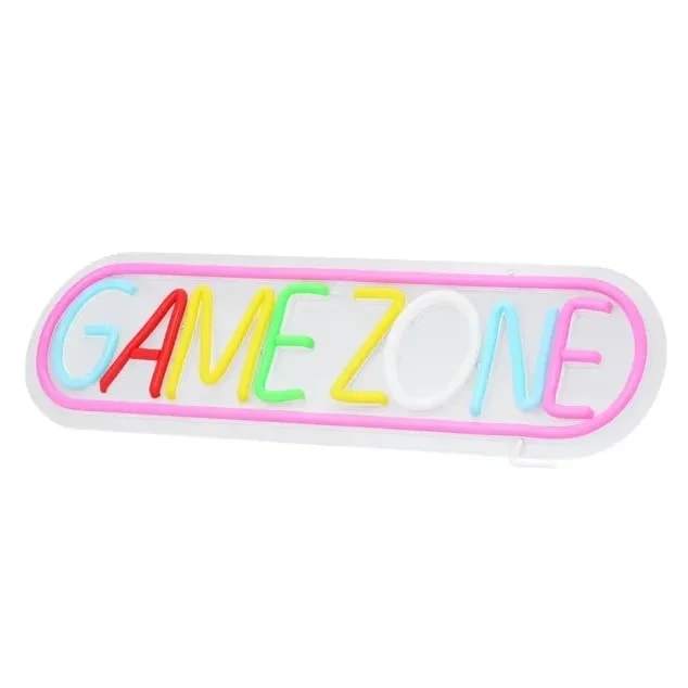 Letrero LED Neon Marvo NN-021 Forma Letras (game zone) Brillo Ajustable USB 5V 42*12.3CM