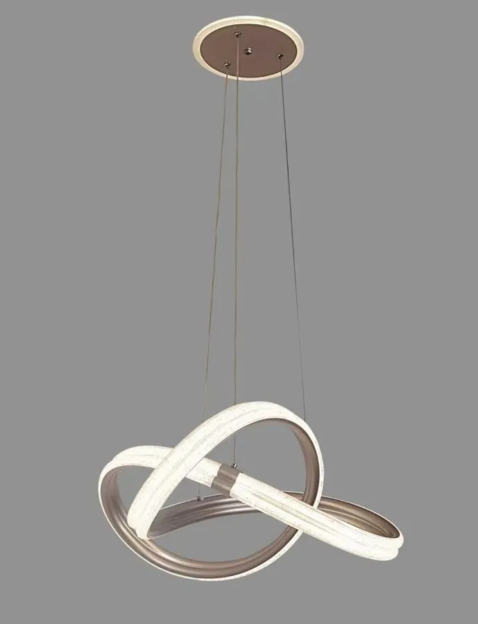 Lámpara Colgante LED Nudo Entrelazado Dorado Francés 50 cm