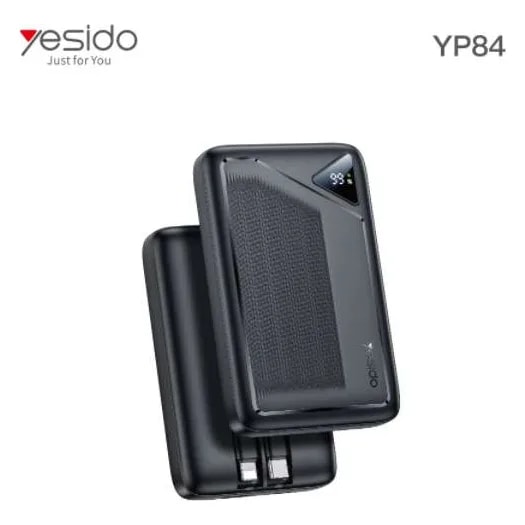 Power Bank Yesido YP84 10000 mAh 22.5W con cable integrado