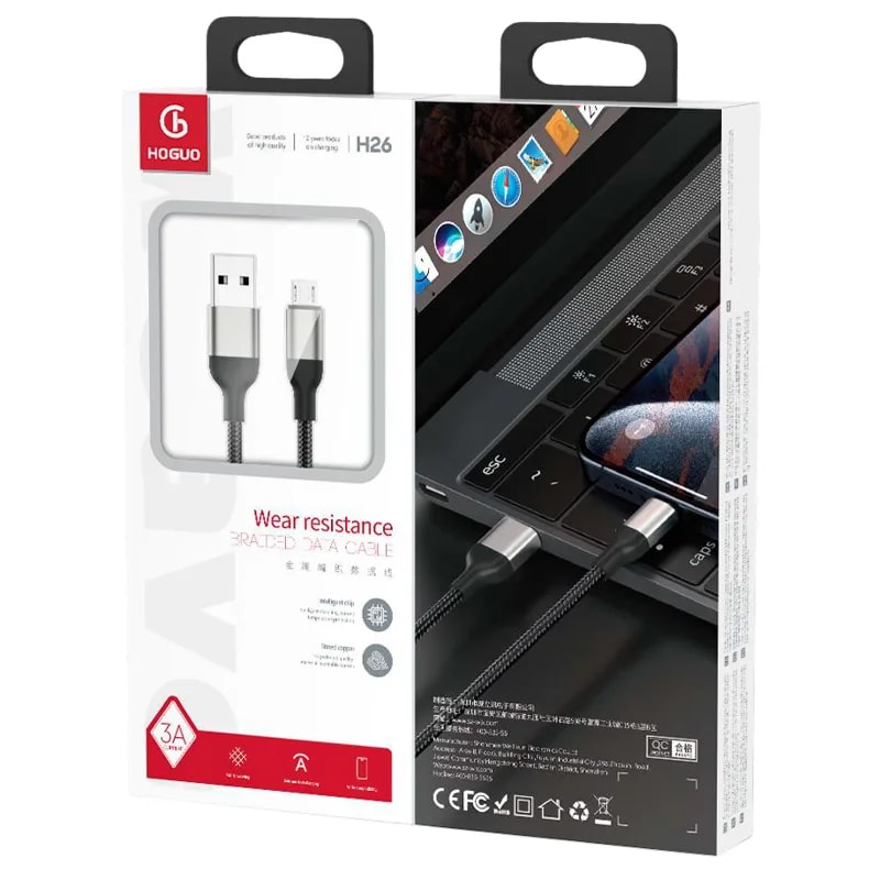 Cable Hoguo H26 USB a Tipo C tejido 1 m