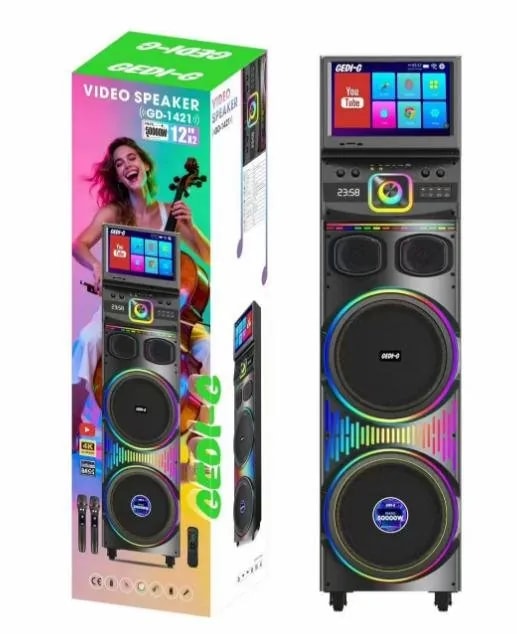 Torre de Sonido Karaoke GEDI-G con Pantalla de Video y Luces