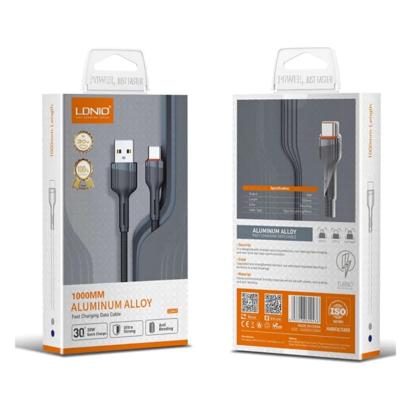 Cable LDNIO LS641 USB a USB-C 30W