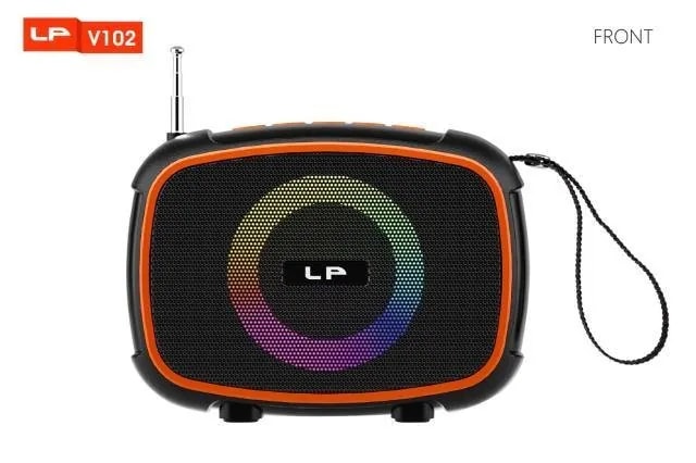 Parlante Bluetooth LP con Luces RGB y Radio FM
