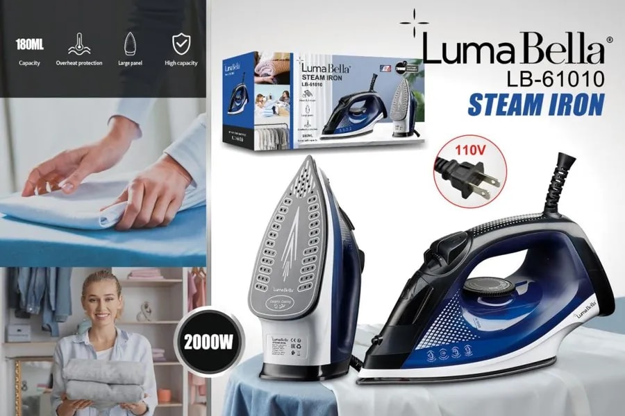 Plancha de Vapor Luma Bella 2000W Suela Cerámica