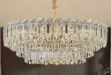 Lámpara Colgante de Cristal 50 cm Escalonada Brillante