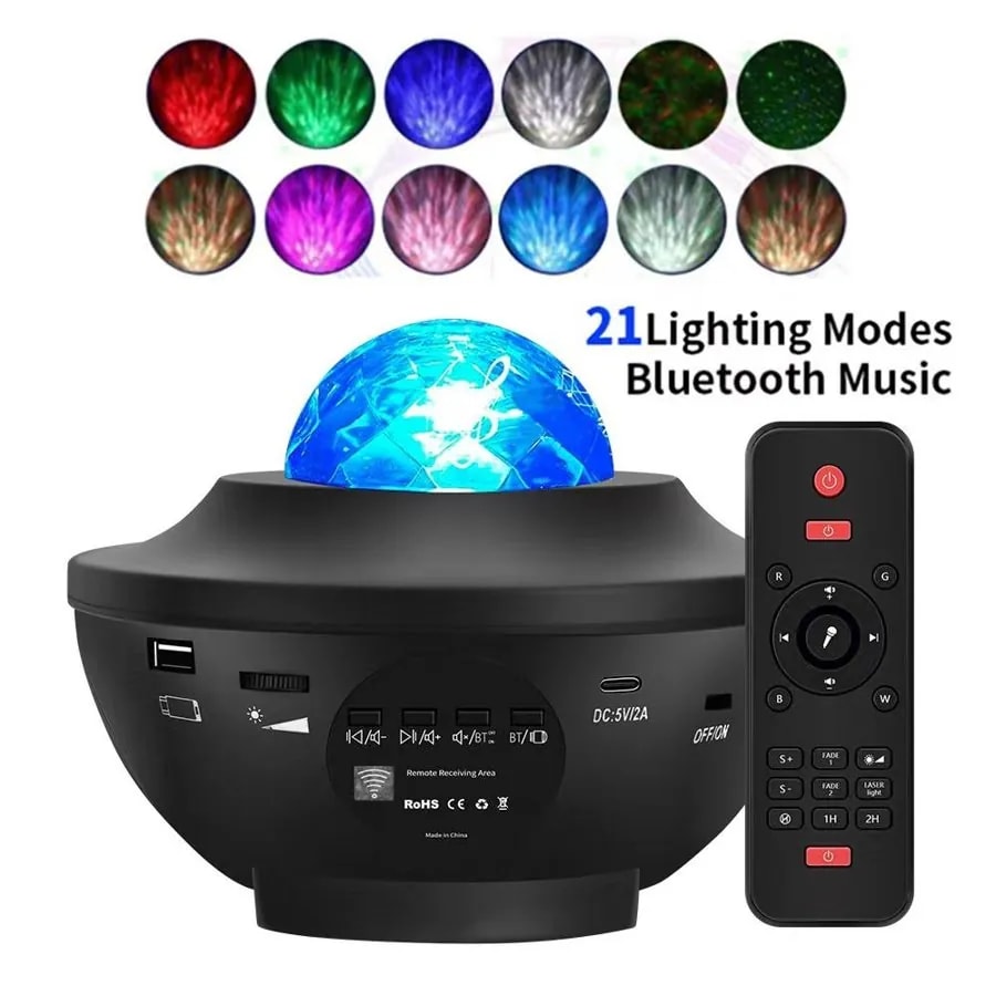 Proyector de Galaxia LED con Láser y Parlante Bluetooth