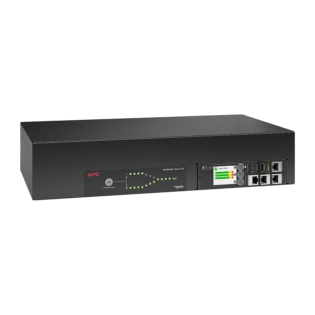 Rack Automatic Transfer Switch 2U 30A 200-208V IN 16 C13 2 C19 OUT 50-60Hz