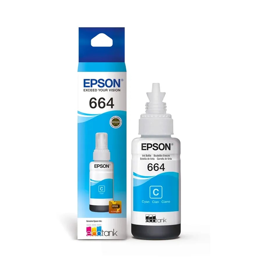 Botella epson T664 cyan l110/l.200/l210/l350/l355 6500 pag T664220
