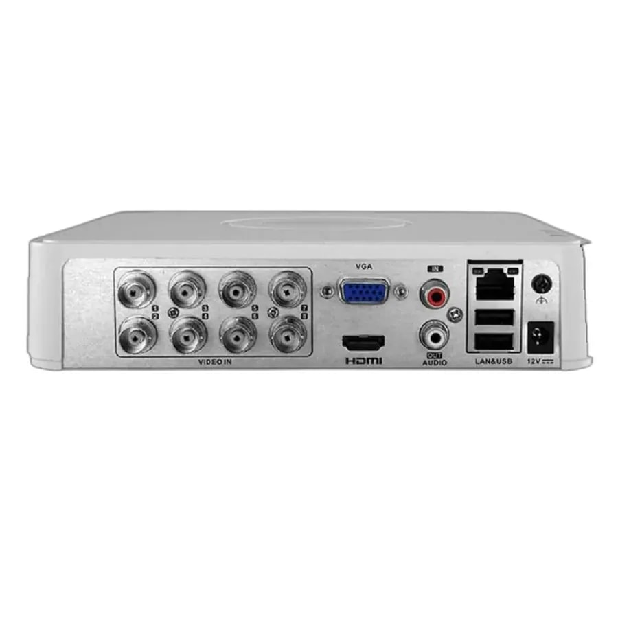 Dvr hikvision 8CH 1080P Lite h.265pro+ entrada video hdtvi / ahd / cvi / cvbs / ip audio por coaxial disco hasta 4tbds-7208hghi-m1(c)